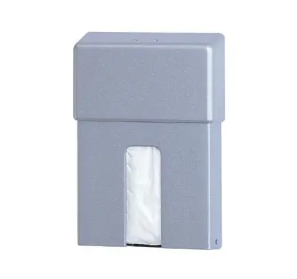 Sanitary bag dispenser in grey finish