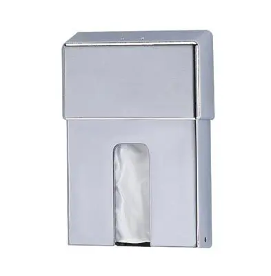 Sanitary bag dispenser in chrome finish