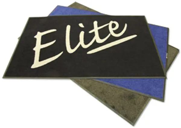 Elite washroom logo on a mat